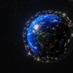 3D rendering of Planet Earth – broadband internet system to meet the needs of consumers